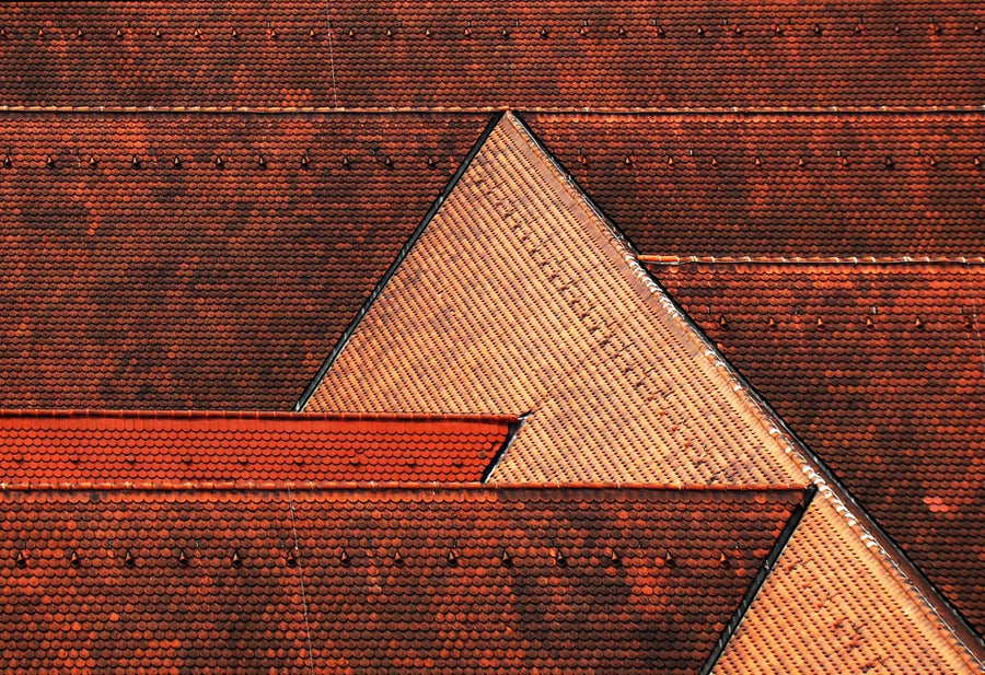 Geometric Roof Tiles archival giclée print by Frank Daske