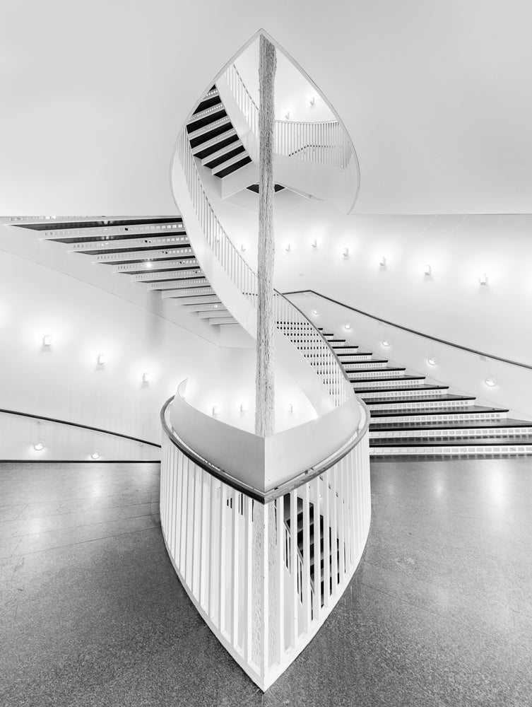 White Spiral archival giclée print by Henry Zhao