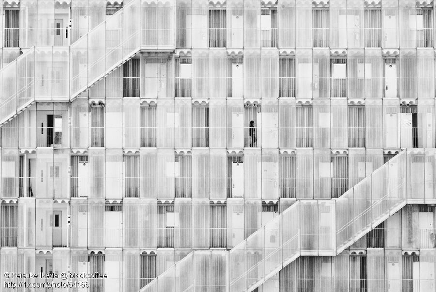 Modern Building Grid archival giclée print by Keisuke Ikeda