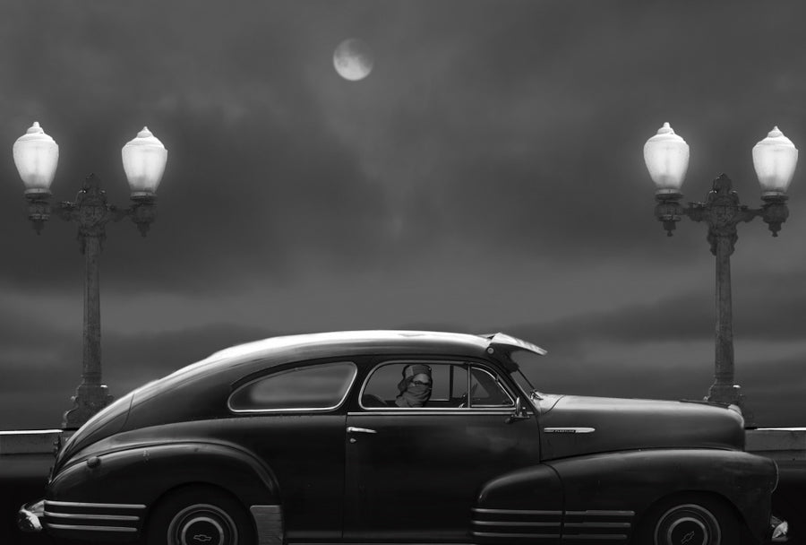 Moonlit Classic Ride archival giclée print by Larry Butterworth