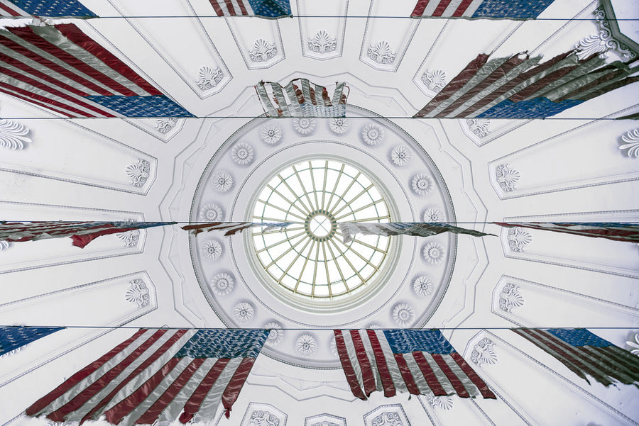 American Flags Dome archival giclée print by Linda Wride