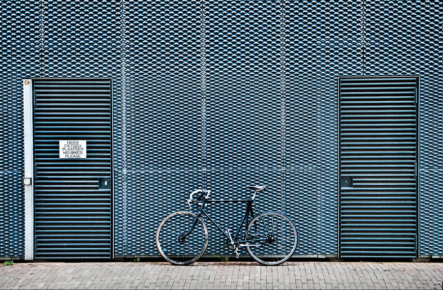 No Bikes Please archival giclée print by Linda Wride