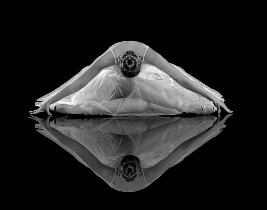 Graceful Ballerina Reflection archival giclée print by Pauline Pentony