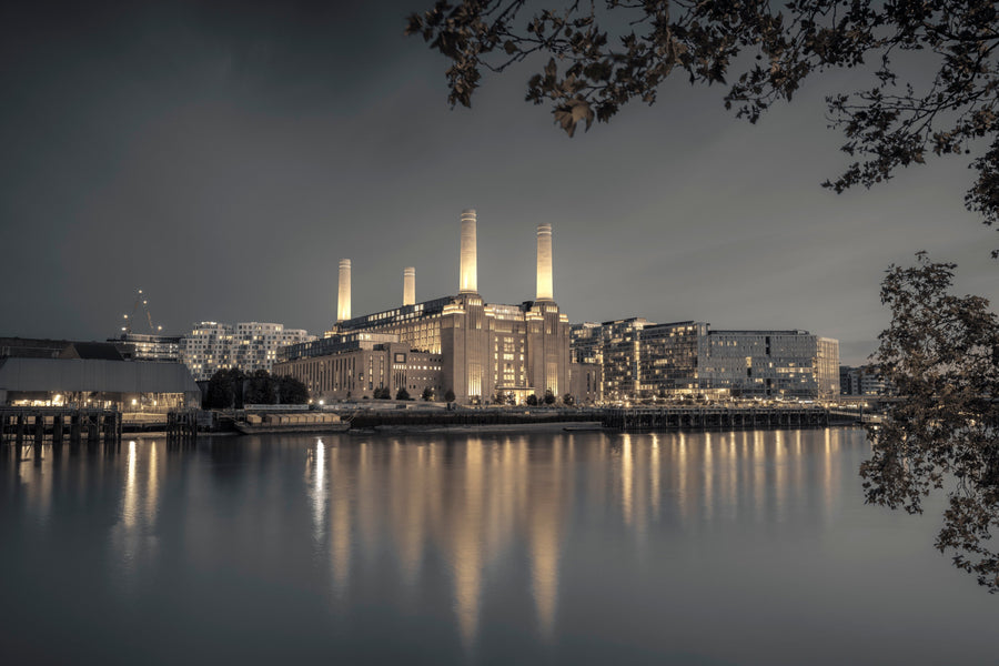 Battersea by Night archival giclée print by Assaf Frank