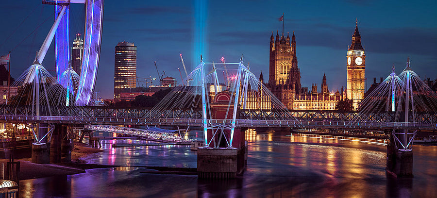 London's Illumination - Panoramic II archival giclée print by Assaf Frank