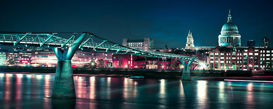 Millennium Bridge by Night archival giclée print by Assaf Frank