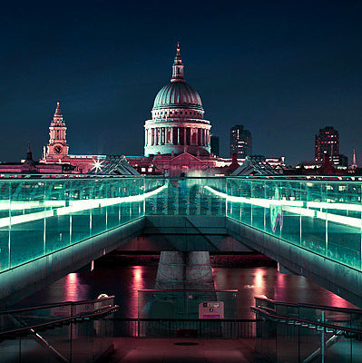 Neon St. Paul's archival giclée print by Assaf Frank