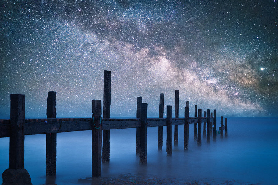 Milky Way Pier Night archival giclée print by Bingo Z
