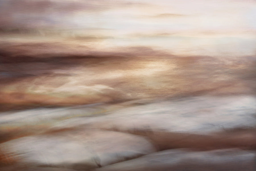 Warm abstract Flow archival giclée print by Christina Sillen
