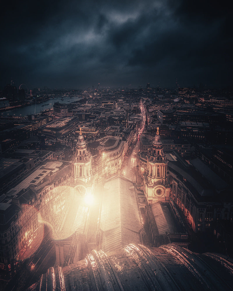 London Cathedral Night archival giclée print by David George