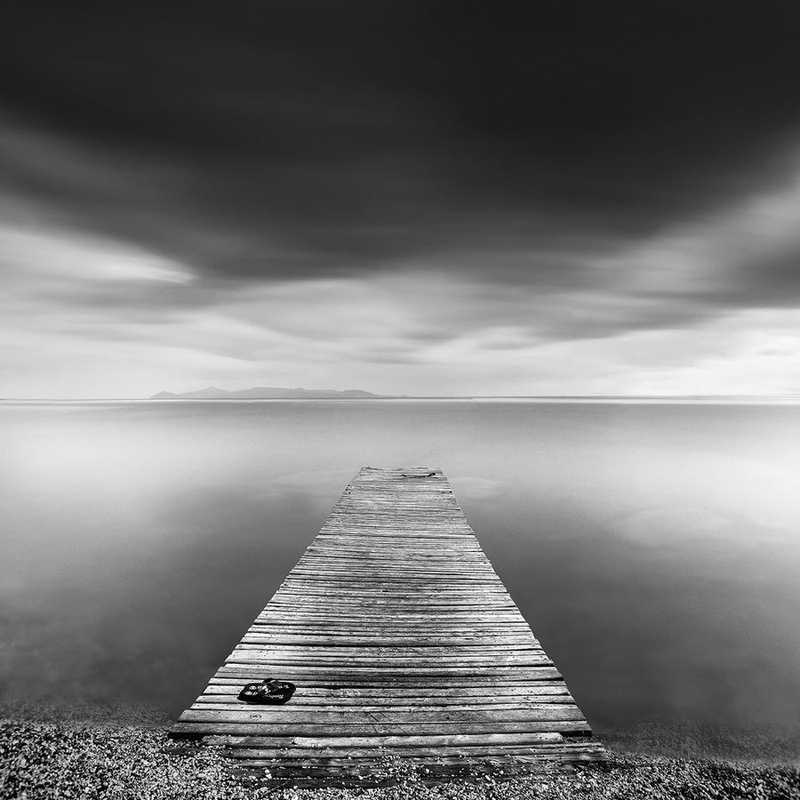 Pier with Slippers archival giclée print by George Digalakis