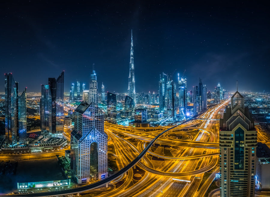 Blue City archival giclée print by Khalid Jamal