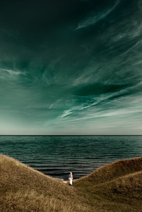 Lone figure by Sea archival giclée print by Kristoffer Jonsson
