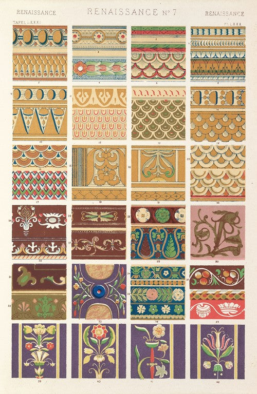 Grammar of Ornament: Renaissance No. 7 by Owen Jones