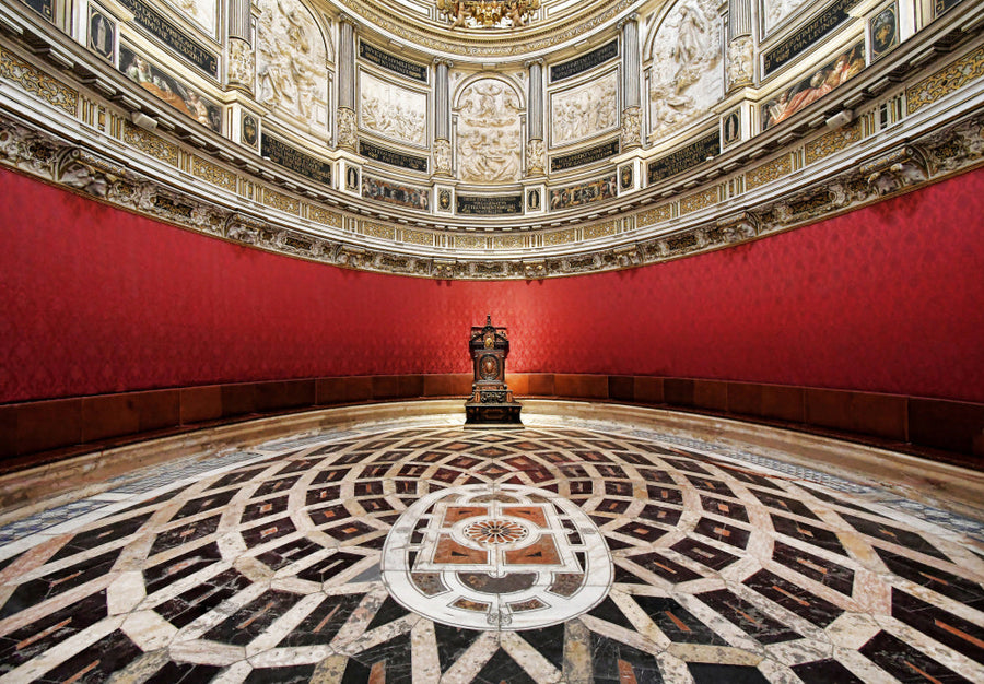 Opulent Red Interior archival giclée print by Renate Reichert
