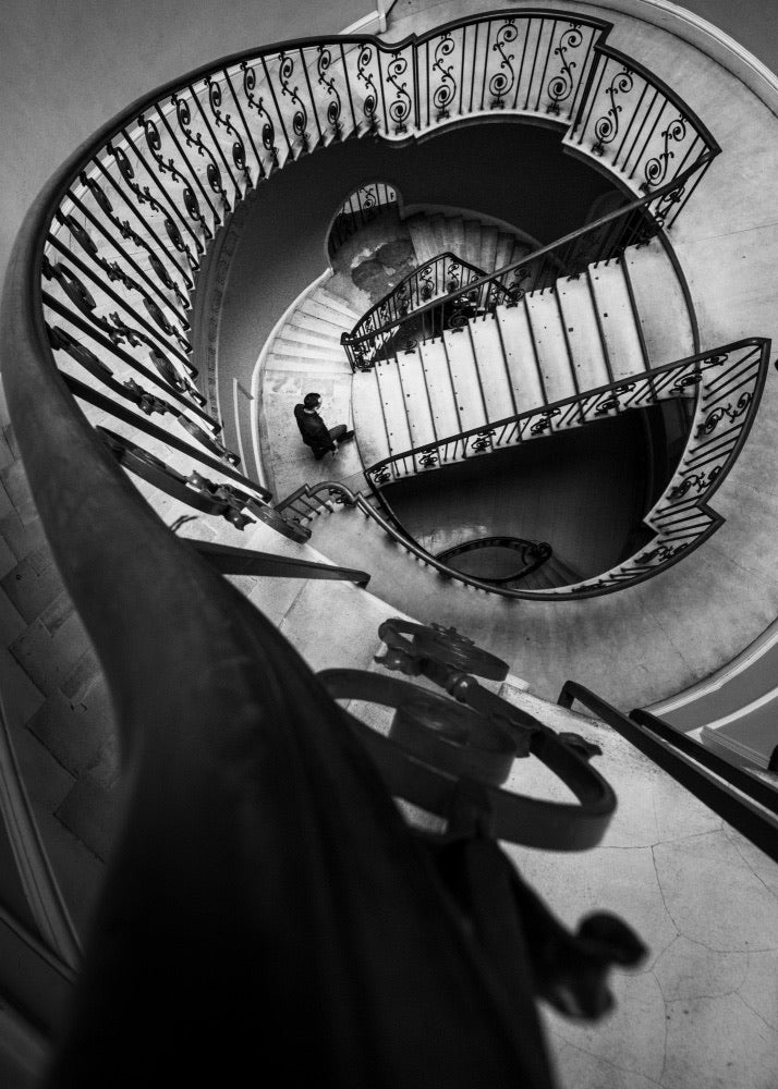 Ornate Spiral Staircase archival giclée print by Selaru Ovidiu