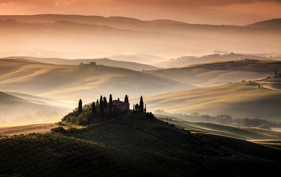 Misty Tuscan Hills archival giclée print by Sus Bogaerts