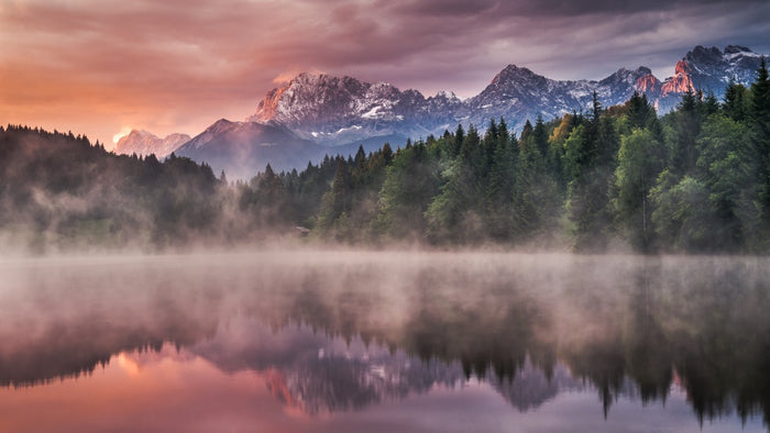Sunrise at Lake archival giclée print by Andreas Wonisch