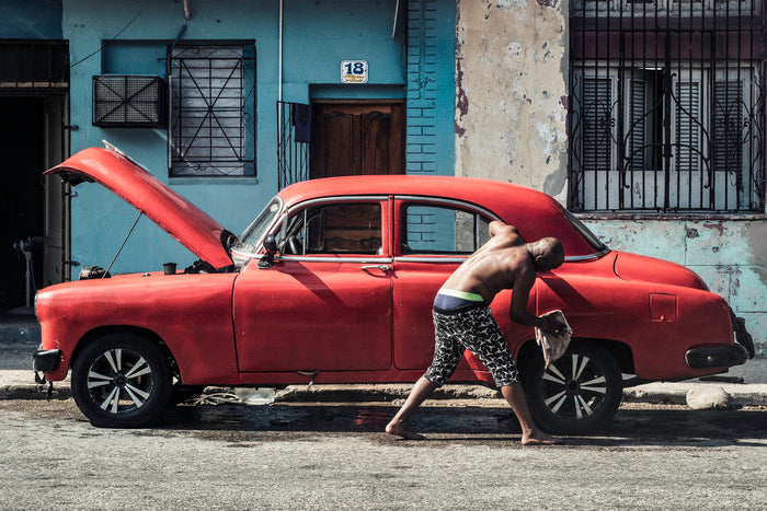 Washing a Car archival giclée print by Andy Bauer
