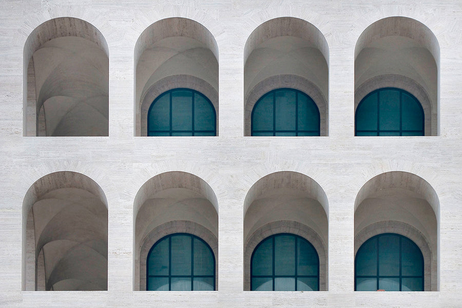 Blue Arched Windows archival giclée print by Antonio Grambone