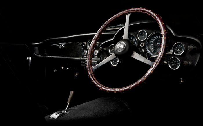 Vintage Aston Martin DB6 - Steering Wheel art print by Tim Wallace