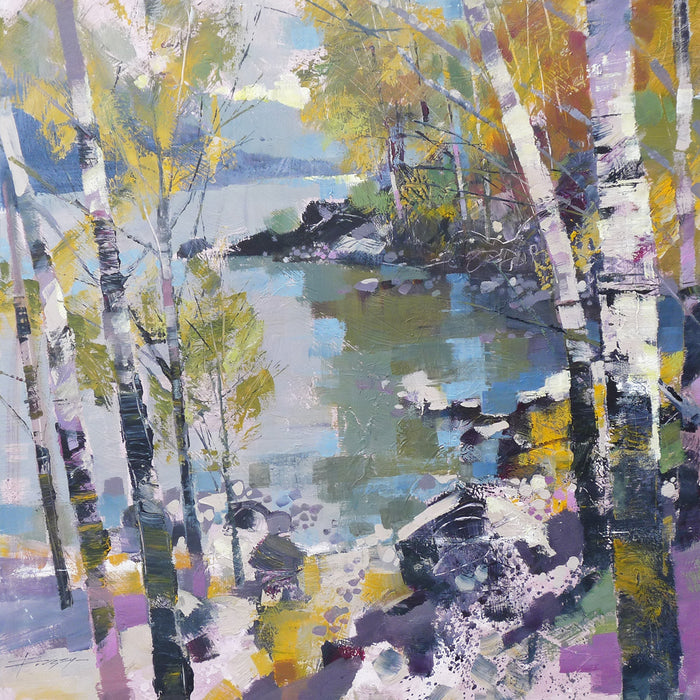Birch in Spring archival giclée print by Chris Forsey