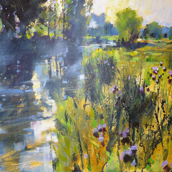 River and Summer mist archival giclée print by Chris Forsey