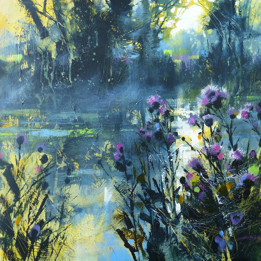 River mist and cobwebs archival giclée print by Chris Forsey