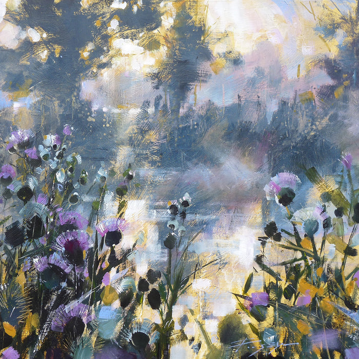 Thistles and mist on the Water archival giclée print by Chris Forsey