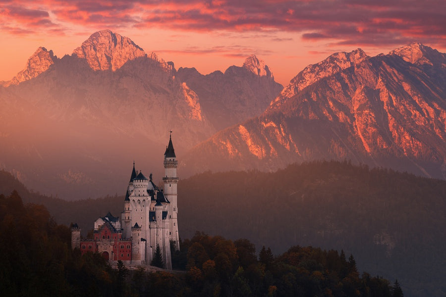 Red Morning above Castle