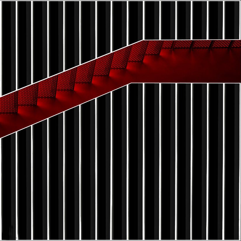 Red Diagonal Path archival giclée print by Gilbert Claes