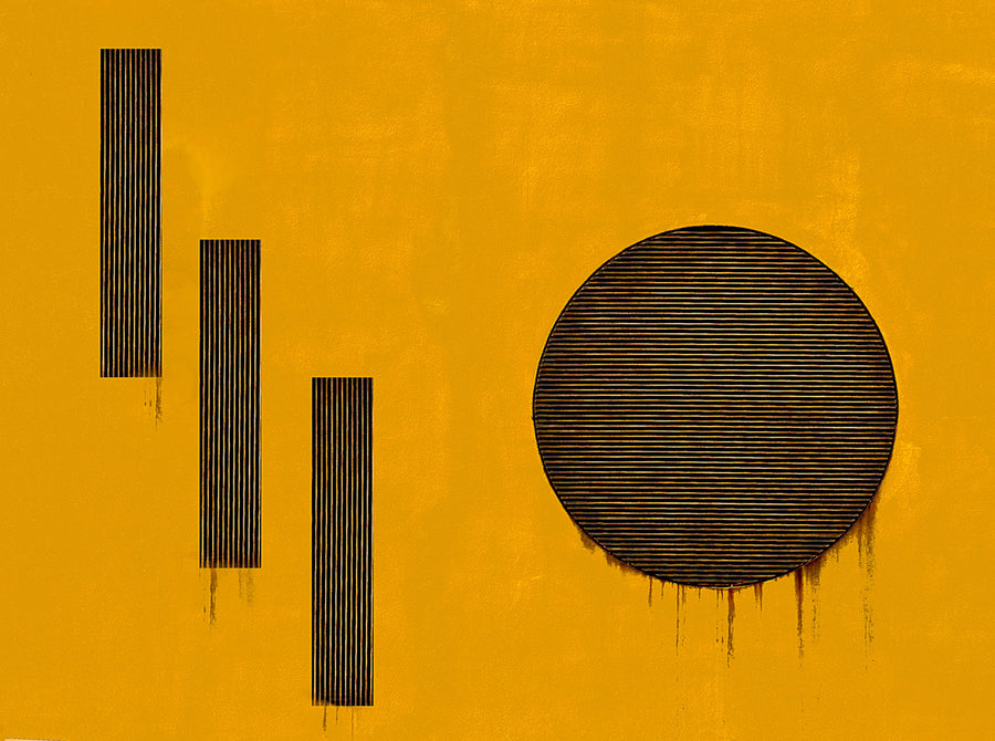 Warm Geometric Shapes archival giclée print by Harry Verschelden