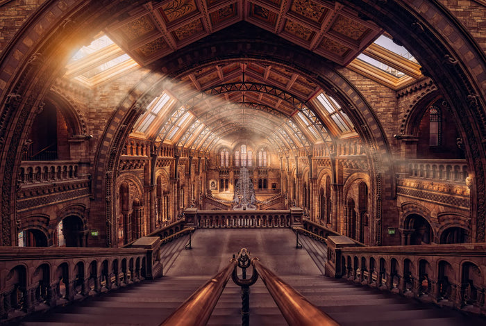 Sunlit Grand Staircase archival giclée print by Hernan Calderon Velasco
