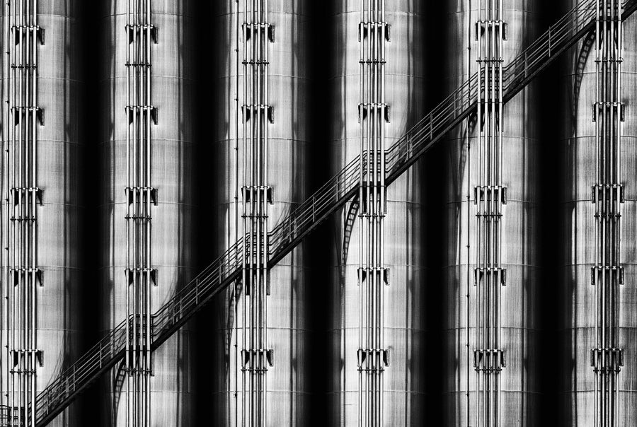 Industrial Steel Lines archival giclée print by Jan Niezen