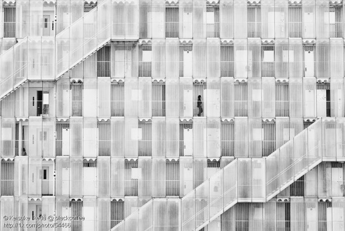 Modern Building Grid archival giclée print by Keisuke Ikeda