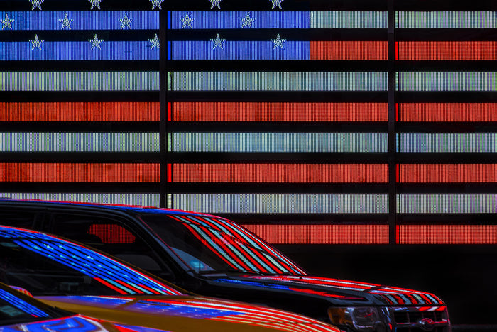 Stars and Stripes Reflected archival giclée print by Linda Wride