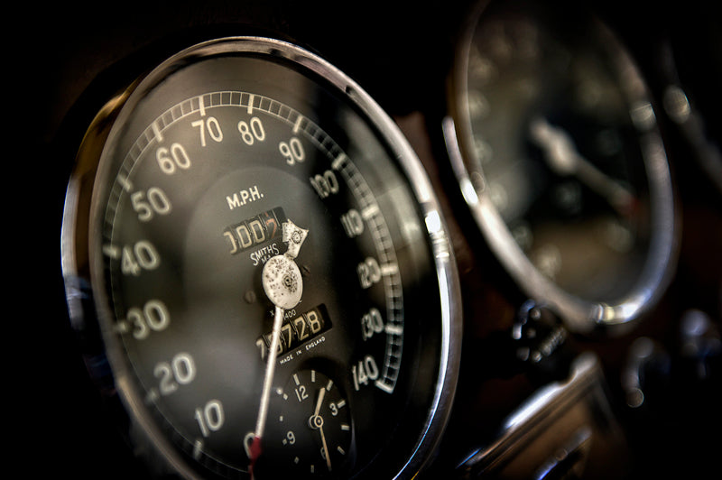Vintage Aston Martin - Speedometer art print by Tim Wallace