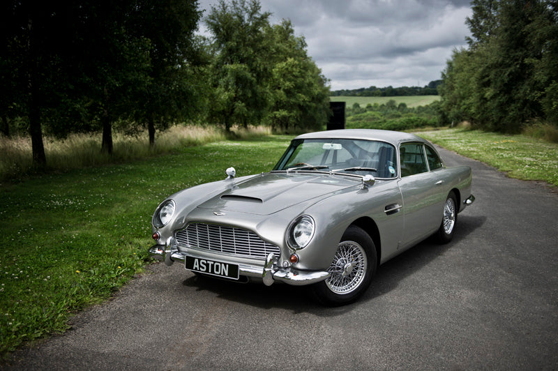 Aston Martin DB5 art print by Tim Wallace