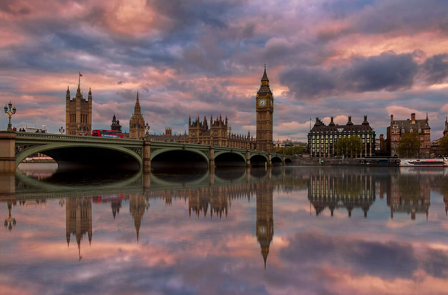London Sunset Reflections archival giclée print by Ahmed Lashin