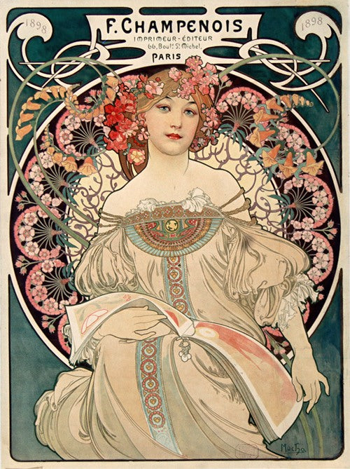 F. Champenois Imprimeur by Alphonse Mucha