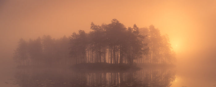 Golden Mist Island archival giclée print by Andreas Christensen