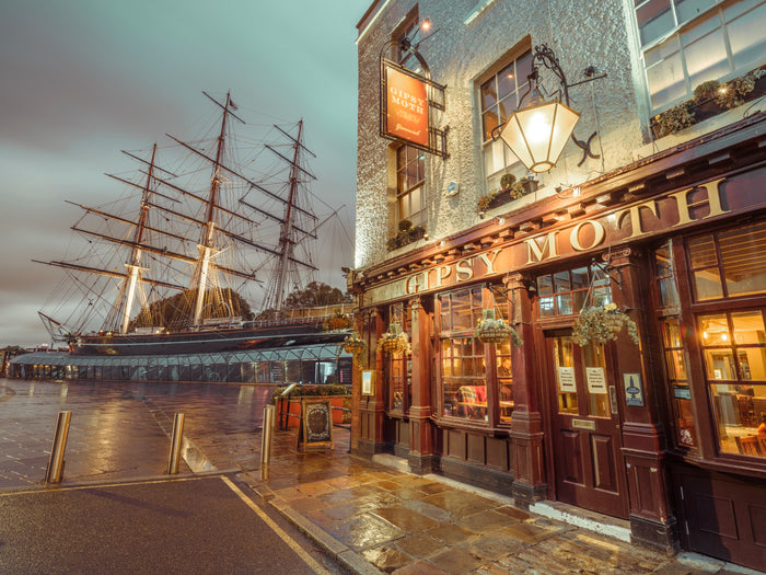 Cutty Sark & The Gipsy Moth Pub. archival giclée print by Assaf Frank