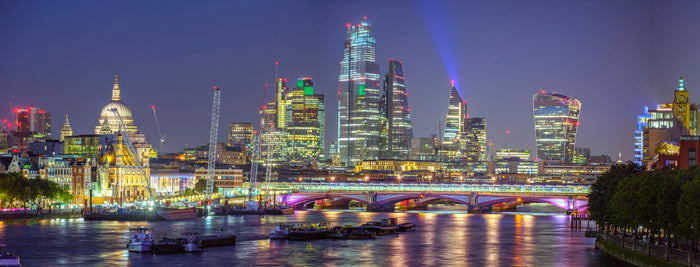 London by Night Panoramic I archival giclée print by Assaf Frank