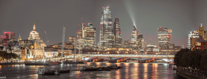 London by Night Panoramic II archival giclée print by Assaf Frank