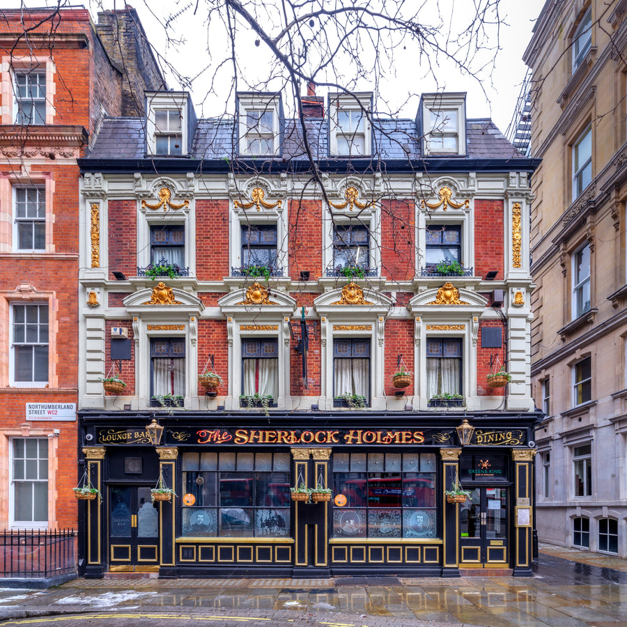 London Sherlock Holmes Pub archival giclée print by Assaf Frank