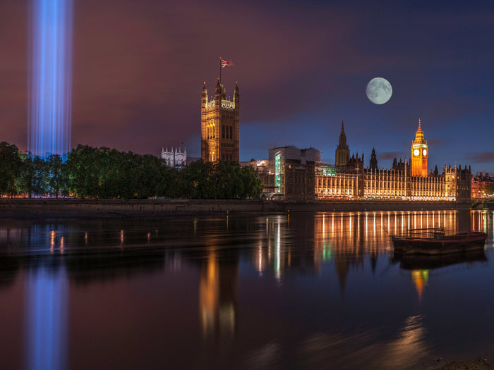Moonscape over Westminster archival giclée print by Assaf Frank