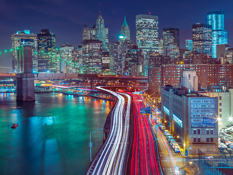 New York Night Trails archival giclée print by Assaf Frank