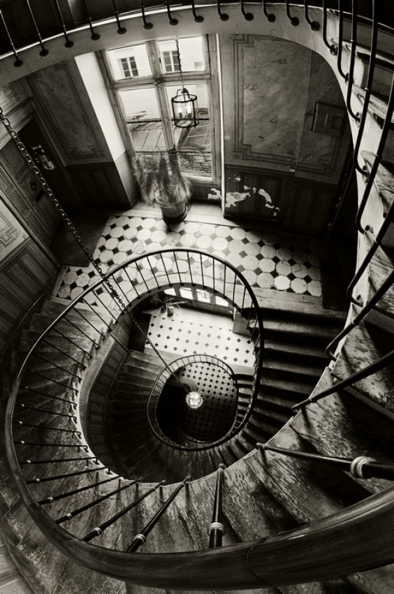 Grand Spiral Staircase archival giclée print by FrankBa