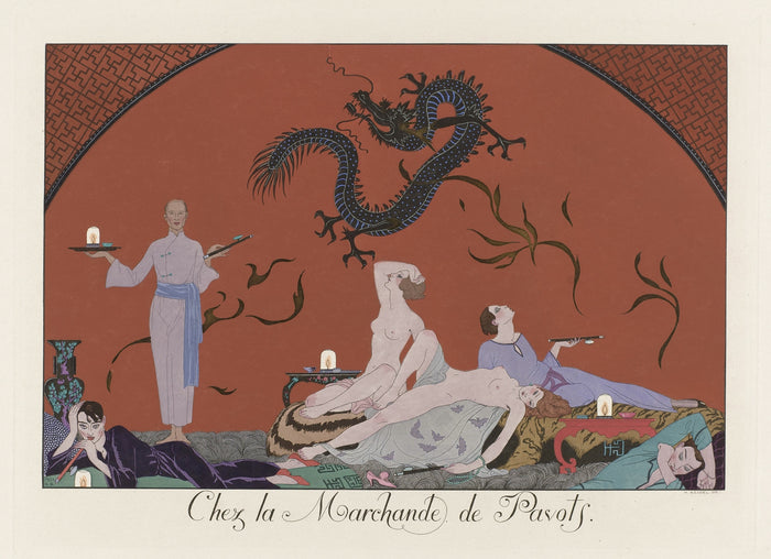 Chez la Marchande de Pavots by George Barbier