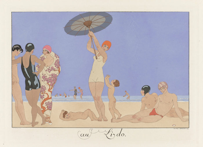 Sortilèges, Robe du soir, de Beer, Au Lido by George Barbier